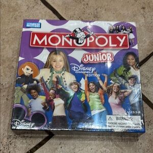 Disney Monopoly Junior Game with Purple and Red Accents